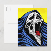 Schreiender Hölle Schädel Pop Art Kapuzen Horror