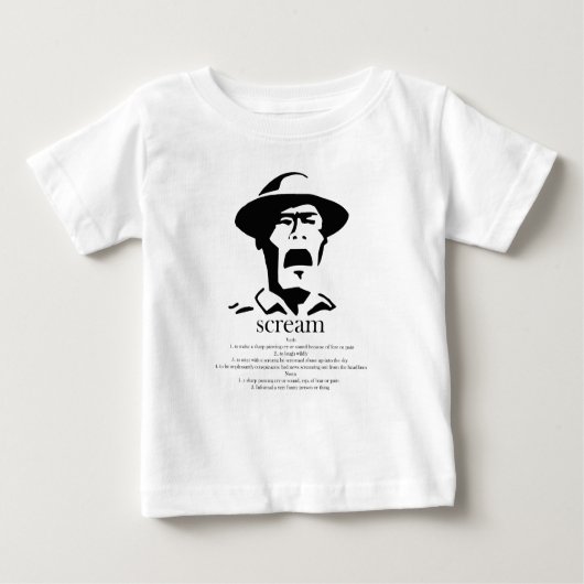 schreiender Mann mit Definition Baby T-shirt (Vorderseite)