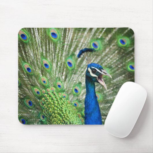 Schreiender Pfau Mousepad (Mit Mouse)