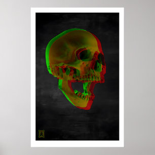Schreiender SchädelD-Kunstposter Gothic Horror Wan Poster