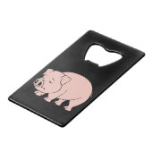 Schreiender weinender rosa Ferkel-nationaler Geldbeutel Flaschenöffner (Vorderseite Schrägansicht)