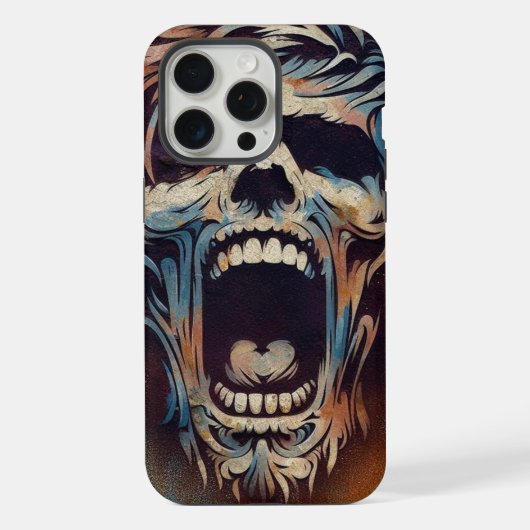 Schreiender Zombie iPhone Hülle (Rückseite)
