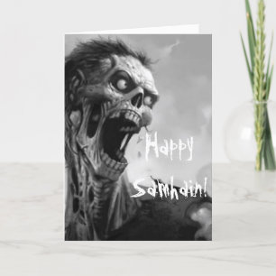 schreiender Zombie Karte
