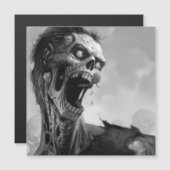 schreiender Zombie Magnetkarte (Vorne/Hinten)