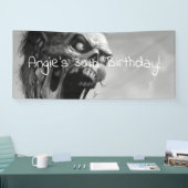 schreiender Zombiegeburtstag Banner (Messe)