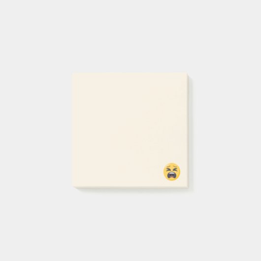 Schreiendes Emoji Post-it Klebezettel (Vorderseite)