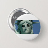 Schreiendes Freiheitsstatue Button (Vorne & Hinten)