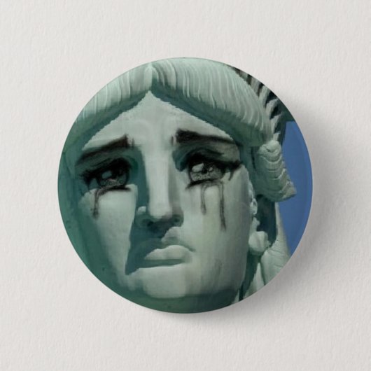 Schreiendes Freiheitsstatue Button (Vorderseite)