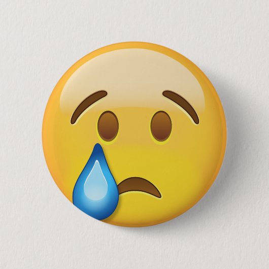Schreiendes Gesicht Emoji Button (Vorderseite)