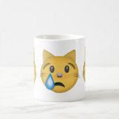 Schreiendes Katzen-Gesicht Emoji Kaffeetasse (Mittel)