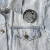 Schreiendes Mädchen-Pop-Kunst-Abzeichen Button (Beispiel)