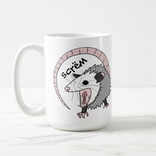 Schreiendes Opossum Kaffeetasse (Links)