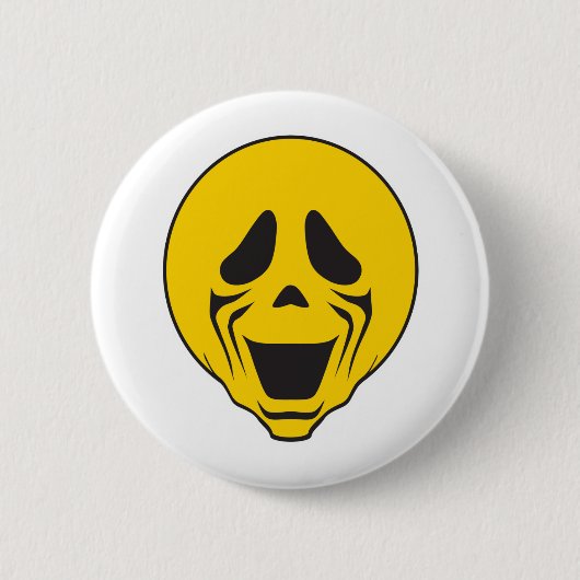 Schreiendes Schreigesicht Button (Vorderseite)