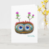 SchreieToots Haggis. Lateinisch Karte (Gelbe Blume)