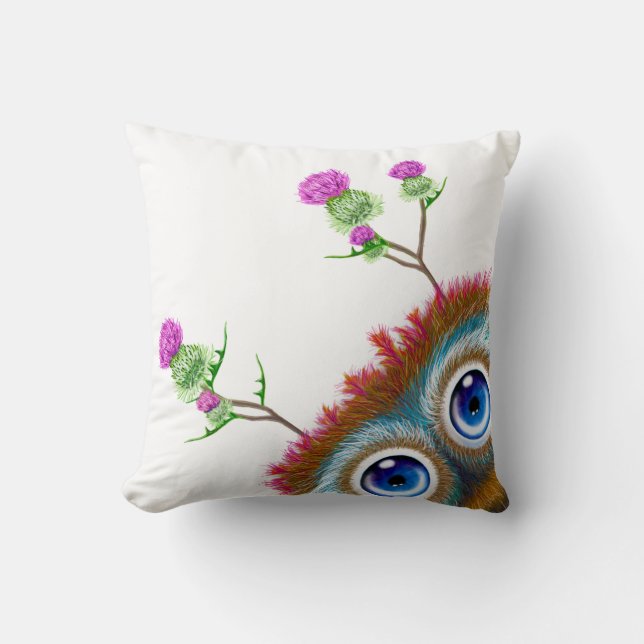 SchreieToots Haggis. Lateinisch Kissen (Vorderseite)