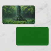 Schrein des Lesezeichens "Grüne Fülle" Visitenkarte (Vorne/Hinten)