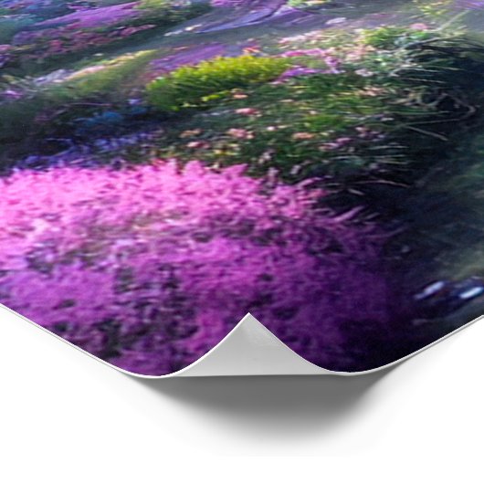 Schrein im lebendigen Garten Poster (Ecke)