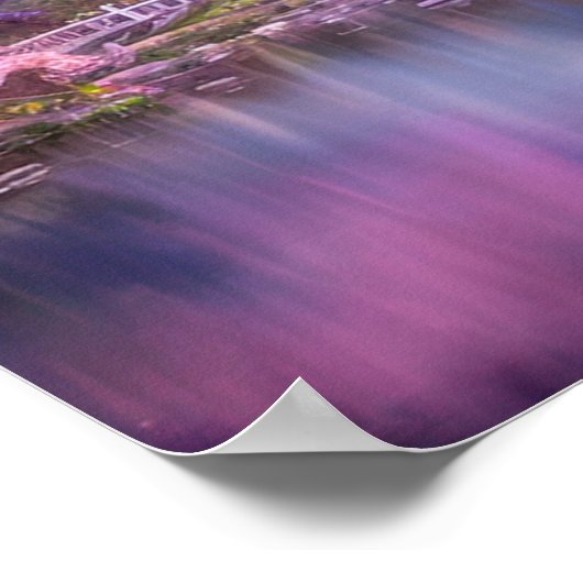 Schrein in der rosa Blüte Poster (Ecke)