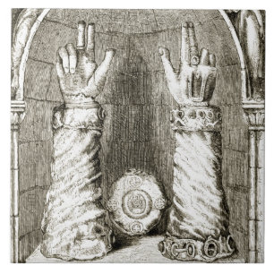 Schrein von St Patrick Hand, 'von der Trias Thua Fliese