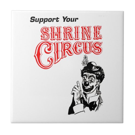 Schrein-Zirkusclown Fliese (Vorderseite)