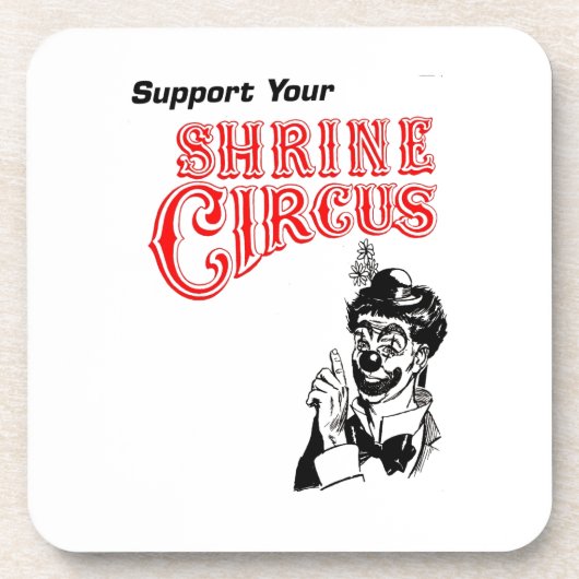 Schrein-Zirkusclown Getränkeuntersetzer (Vorderseite)