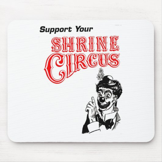 Schrein-Zirkusclown Mousepad (Vorne)