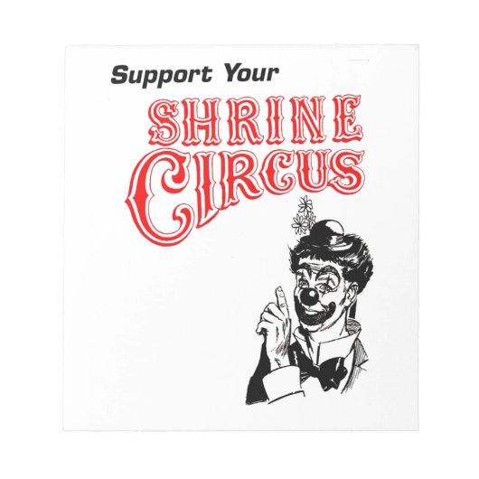 Schrein-Zirkusclown Notizblock (Vorderseite)