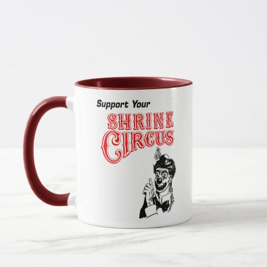 Schrein-Zirkusclown Tasse (Links)