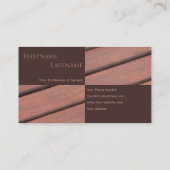 Schreiner mit 100% natürlichem Bio Holzstil b Visitenkarte (Rückseite)