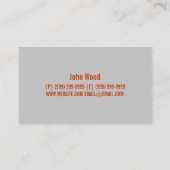 Schreiner, Schrott, Holz, Bauarbeiten Visitenkarte (Rückseite)