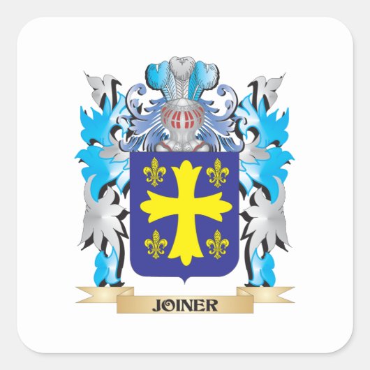 Schreiner-Wappen - Familienwappen Quadratischer Aufkleber (Vorderseite)