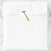 Schreinerhammer Runder Aufkleber (Tasche)