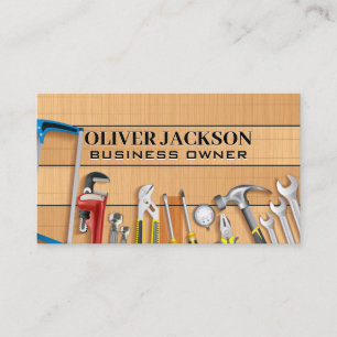 Schreinerwerkzeuge   Buildtools Visitenkarte
