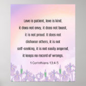 Schrift, 1 Korinther 13 4-5, Kissenwürfel Poster (Vorne)