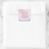 Schrift, 1 Korinther 13 4-6, Liebe, Quadratischer Aufkleber (Tasche)