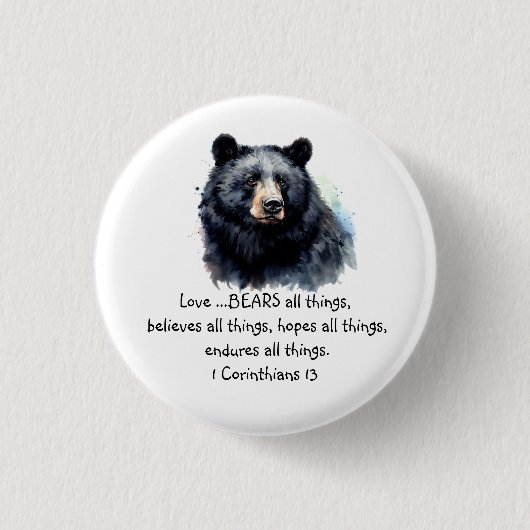 Schrift 1 Korinther 13:4 Liebe ist Button (Vorderseite)