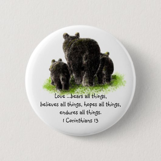 Schrift 1 Korinther 13:4 Liebe ist Button (Vorderseite)