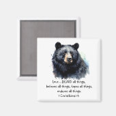 Schrift 1 Korinther 13:4 Liebe ist Magnet (Vorderseite/Rückseite)