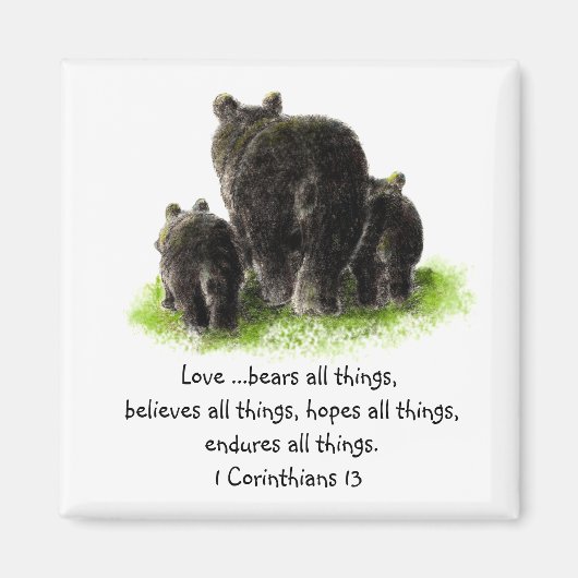 Schrift 1 Korinther 13:4 Liebe ist Magnet (Vorne)