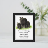 Schrift 1 Korinther 13:4 Liebe ist Postkarte (Stehend Vorderseite)