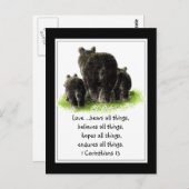 Schrift 1 Korinther 13:4 Liebe ist Postkarte (Vorne/Hinten)