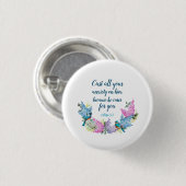 Schrift 1 Peter 5:7 Button (Vorne & Hinten)