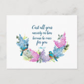 Schrift 1 Peter 5:7 Postkarte (Vorderseite)