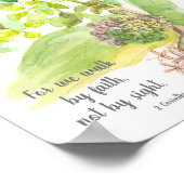 Schrift 2 Korinther 5:7 Bibelverse Rose Poster (Ecke)