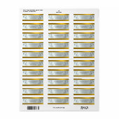 Schrift-Adressetiketten - Gold (Vorne)