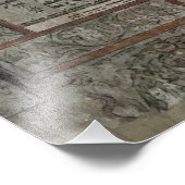 Schrift an der Mauer in der Synagoge Izaac in Krak Fotodruck (Ecke)