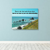 Schrift aus den Sprichwörtern 3:5-6 Große Leinwand (Insitu (Holzboden))