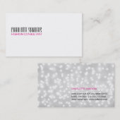 Schrift ausschneiden (bokeh) visitenkarte (Vorne/Hinten)