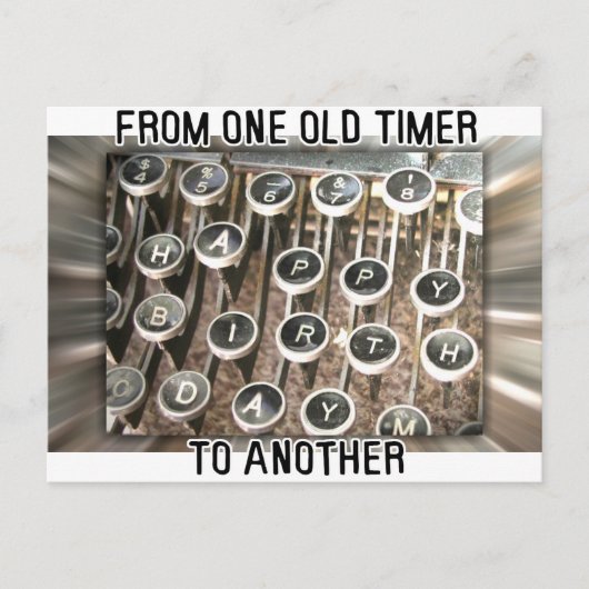 Schrift Birthday Gruß Postkarte (Vorderseite)