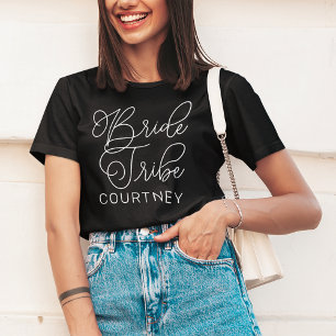 Schrift Braut Tribe Kalligrafie Name T-Shirt